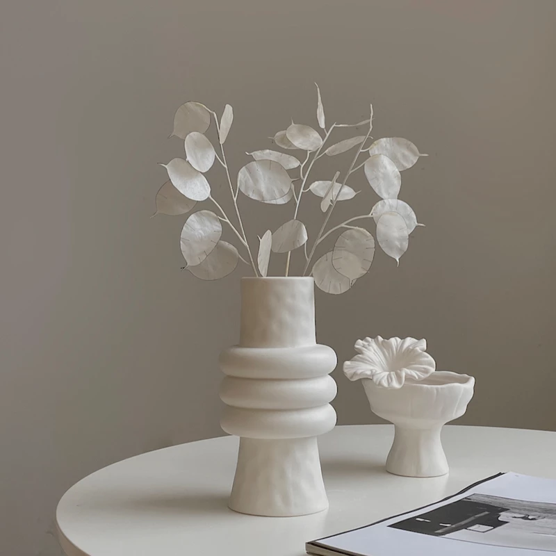 Matte White Ceramic Vase