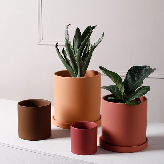 Industrial Style Ceramic Planter