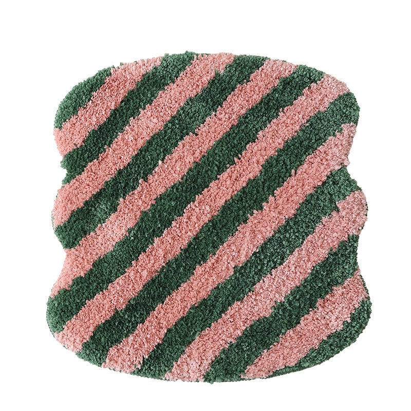 Tufted Striped Chair Cushion