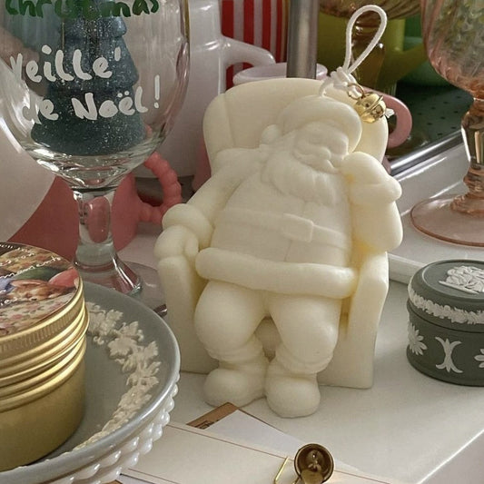 Sleeping Santa Candle