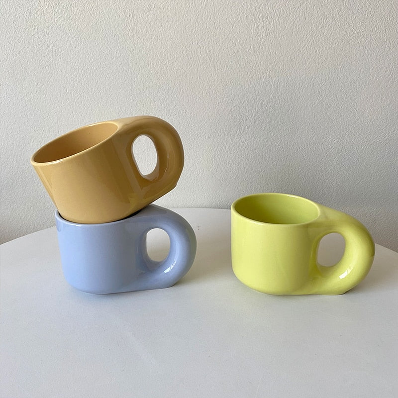 Bubble Ceramic Mug - Spring Colors