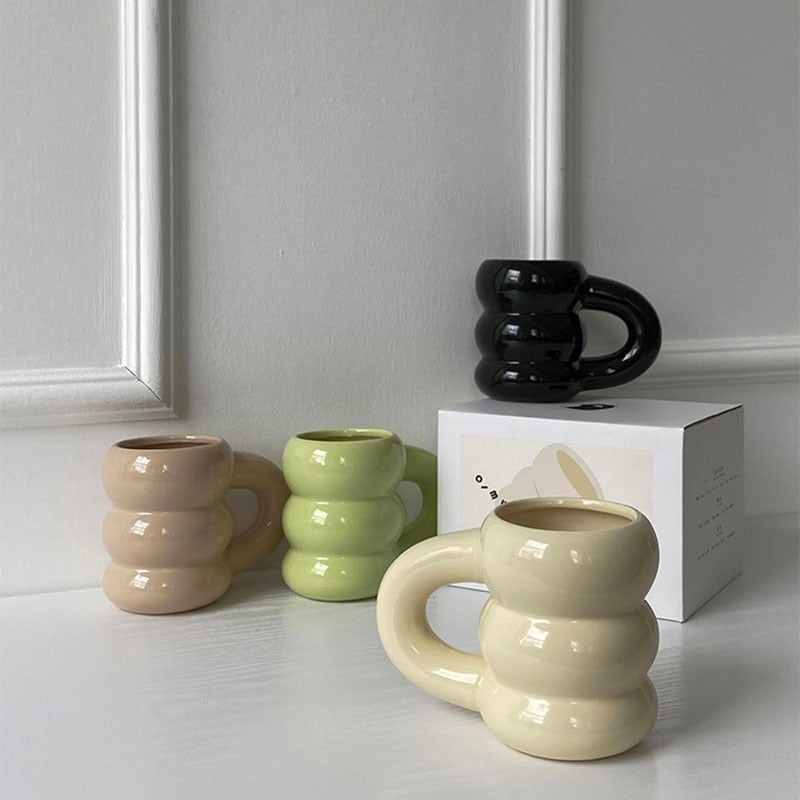 Bubble Roll Ceramic Coffee Mug