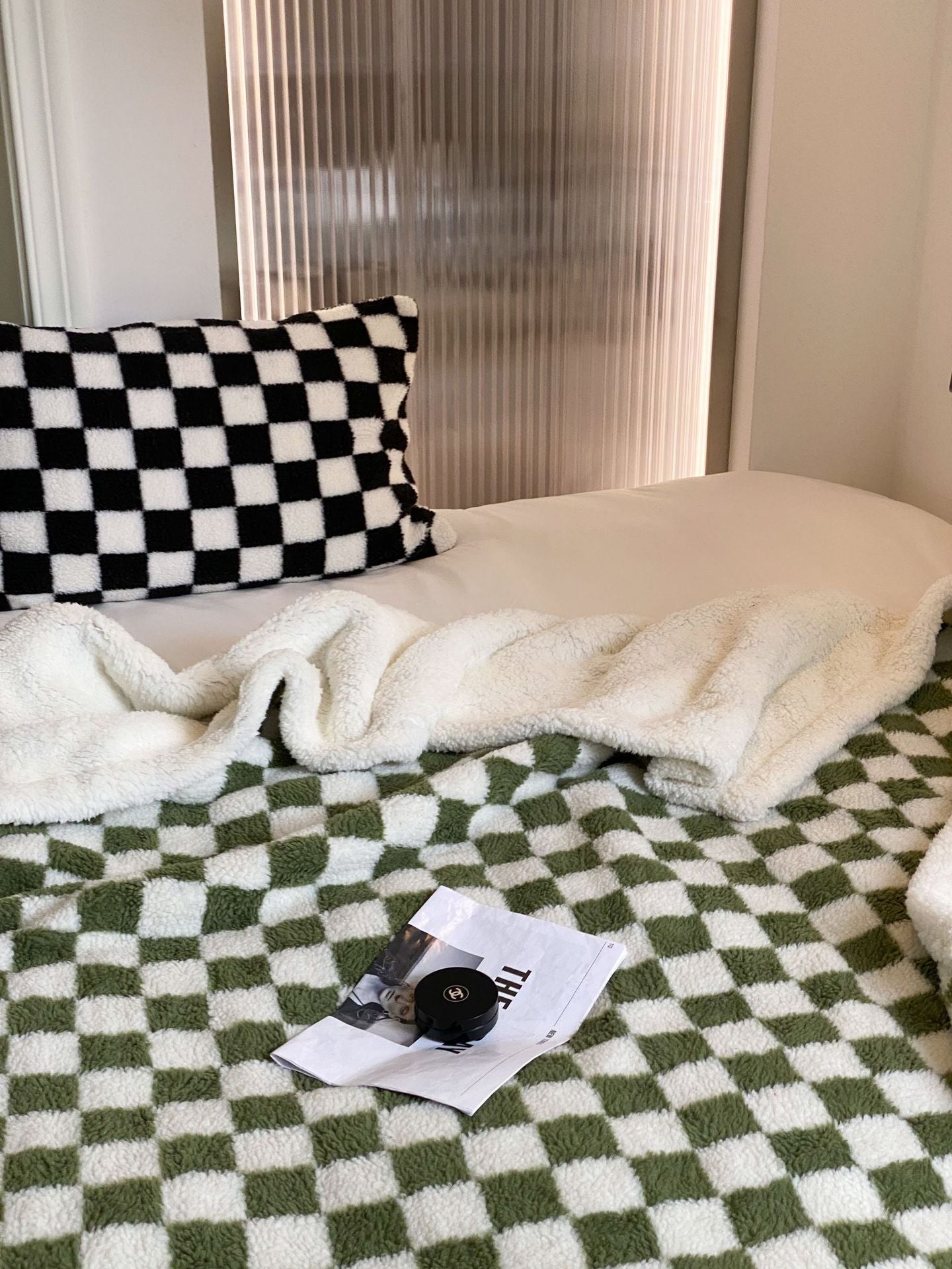 Diamond Checkerboard Fleece Blanket