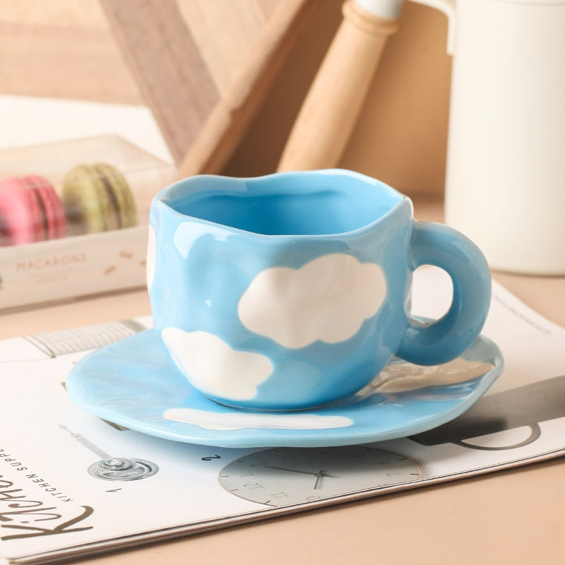 Clouds Coffee Cup With Saucer