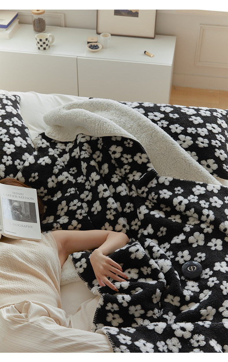 Cozy Checkerboard Fleece Blanket