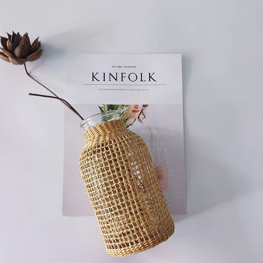 Straw Flower Vase