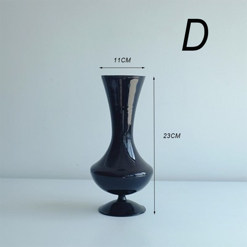 Black Sculptural Glass Vase