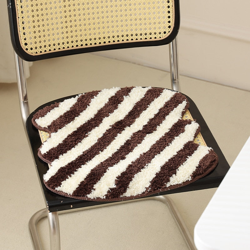 Tufted Striped Chair Cushion