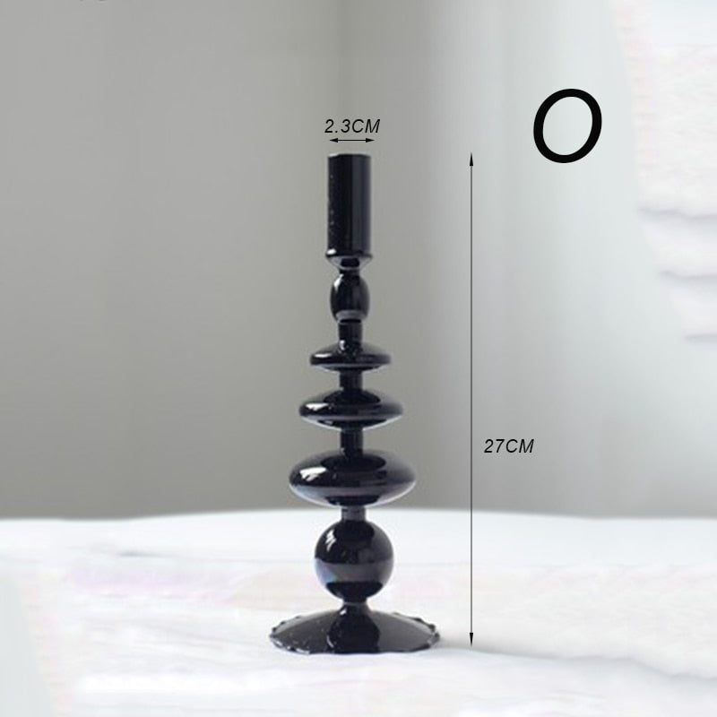 Black Sculptural Glass Vase