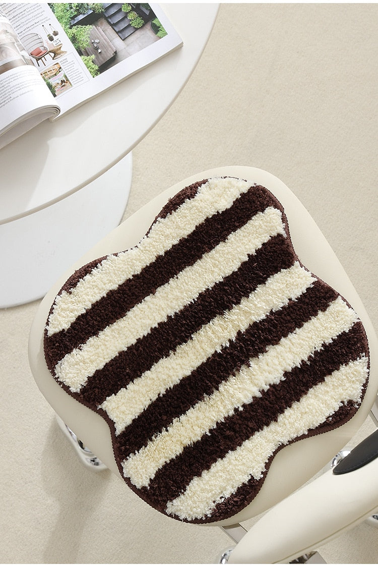 Tufted Striped Chair Cushion