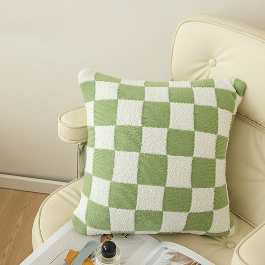 Checkerboard Plaid Plush Pillowcase