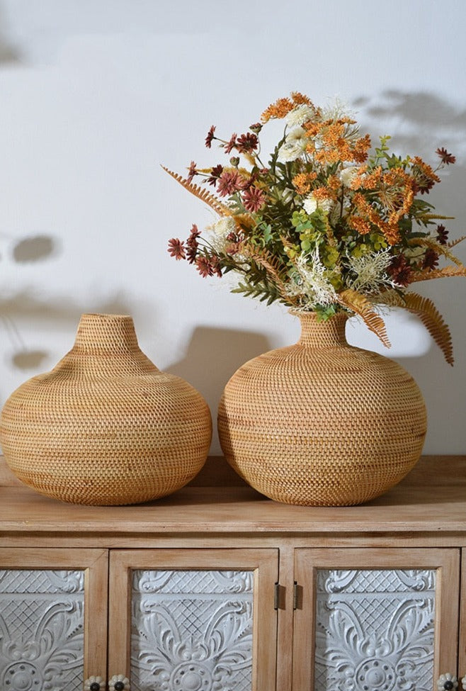 Rattan Flower Vase