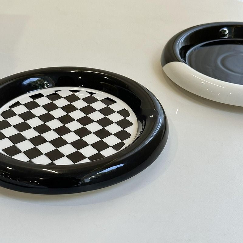 Ceramic Checkerboard Jewelry Plate