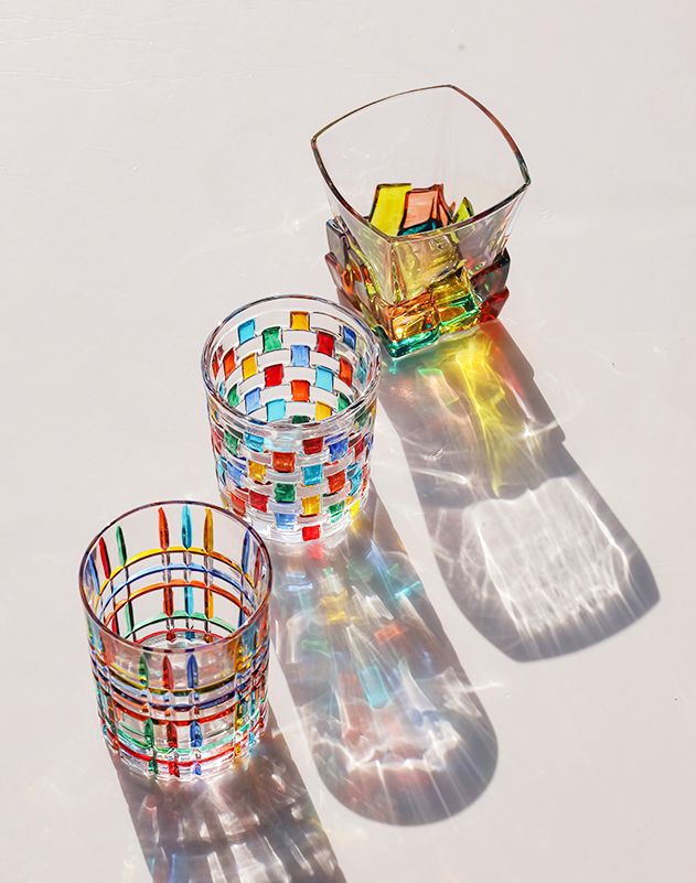 Colorful Whiskey Glasses