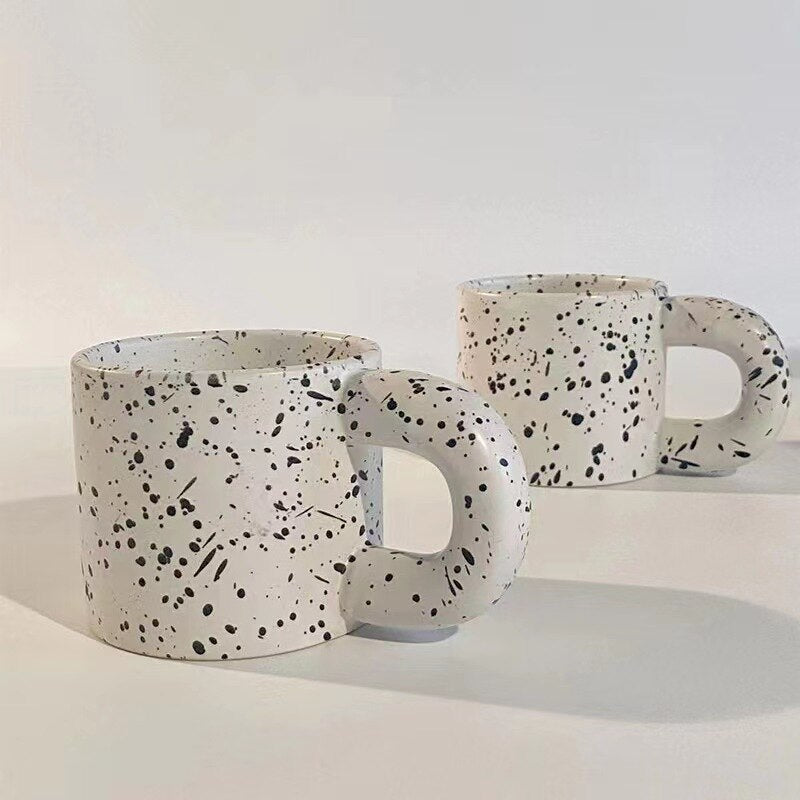 Splash Ink Chunky Handle Mug