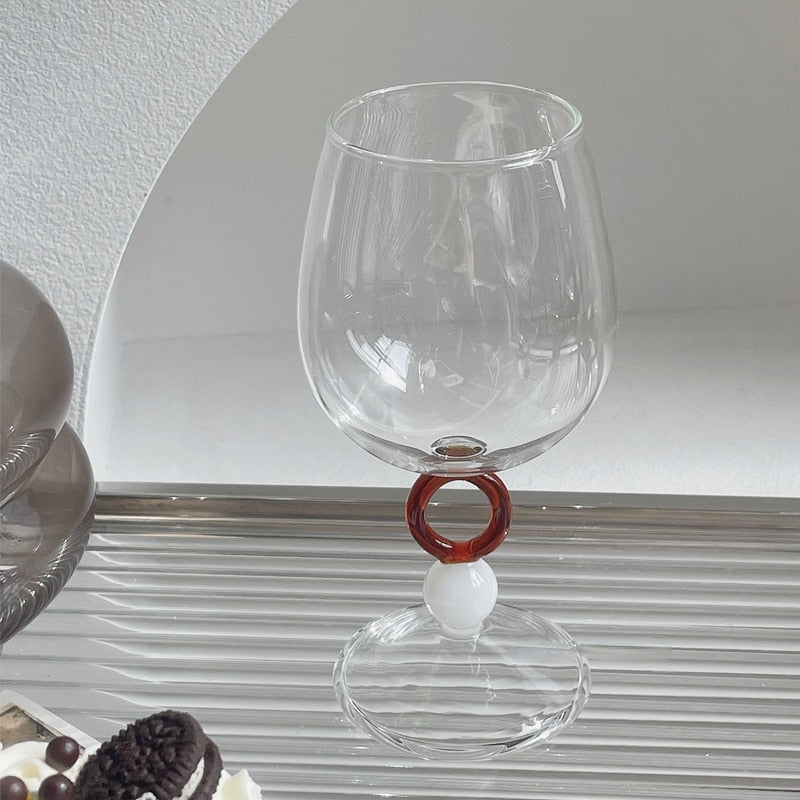 Bead Ring Wine Glass