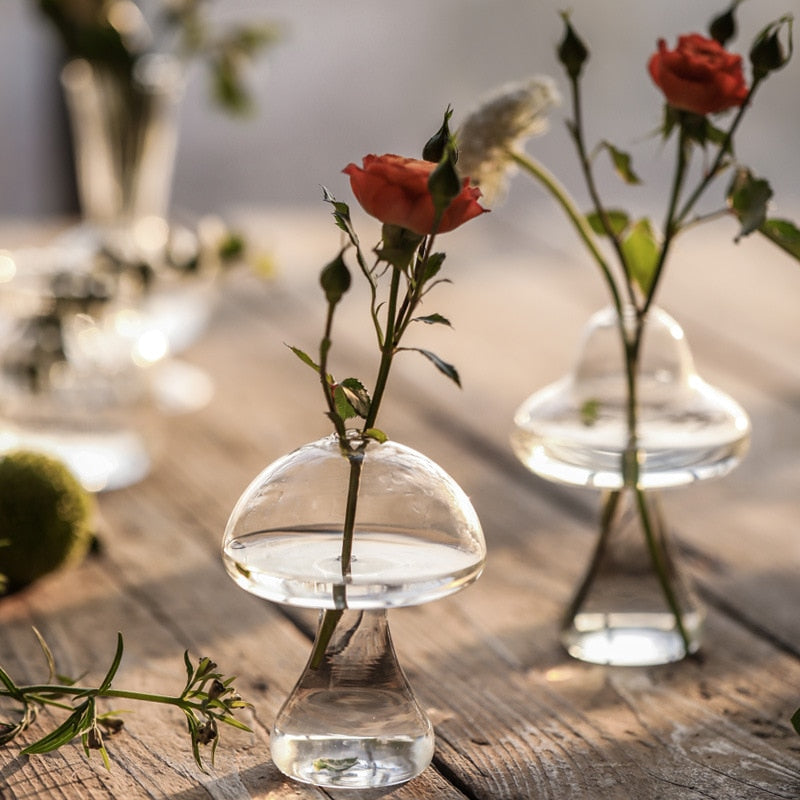 Mushroom Glass Vase