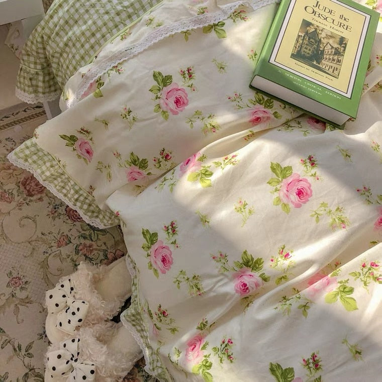 Fresh Rose Cotton Sheet Set