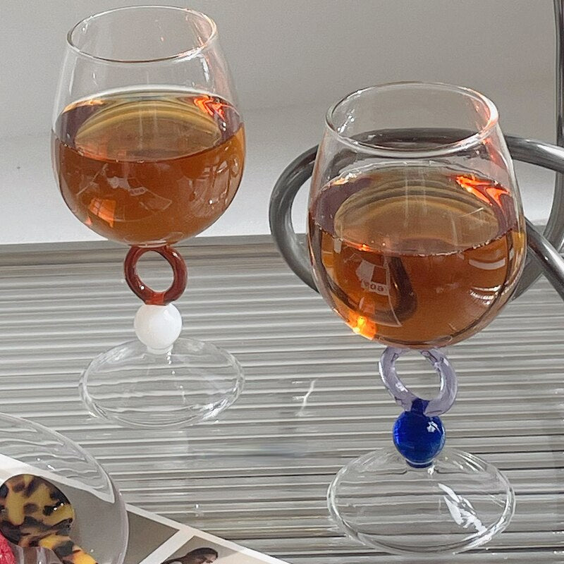 Bead Ring Wine Glass