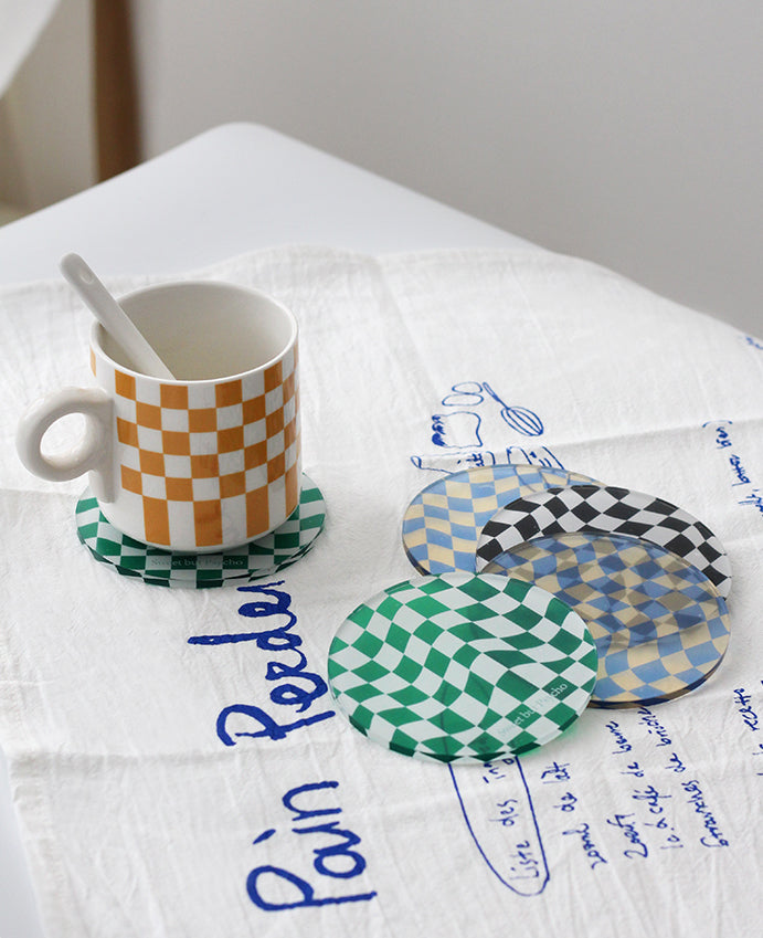 Checkered Acrylic Coaster