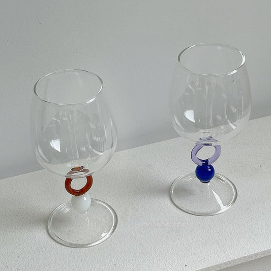 Bead Ring Wine Glass