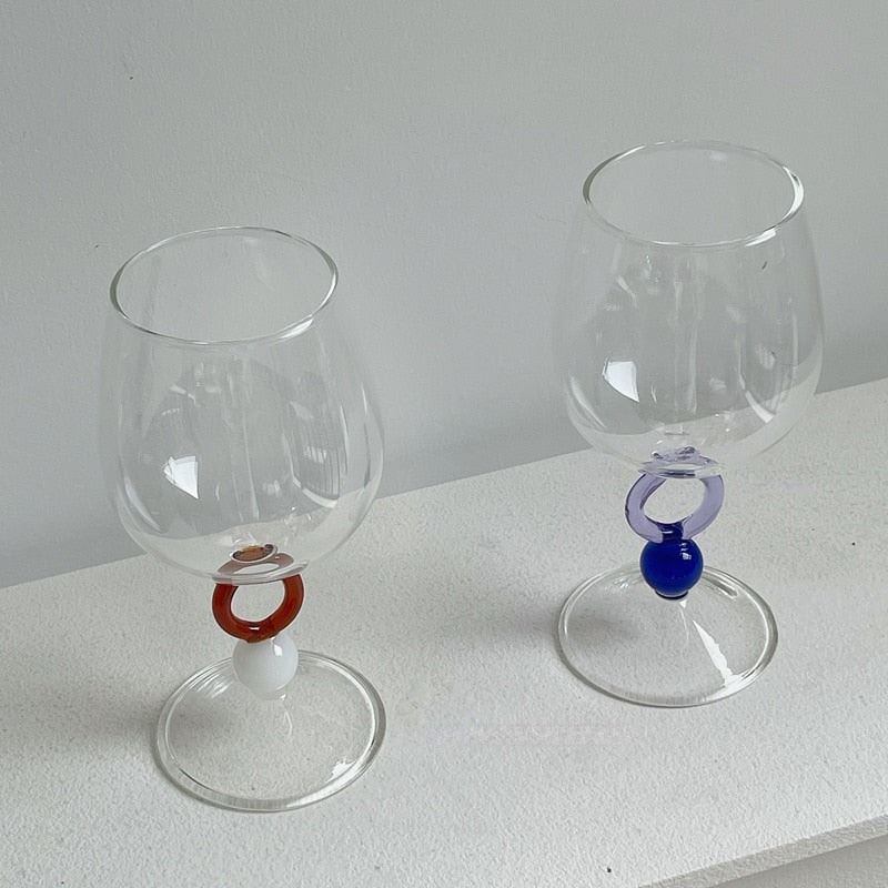 Bead Ring Wine Glass