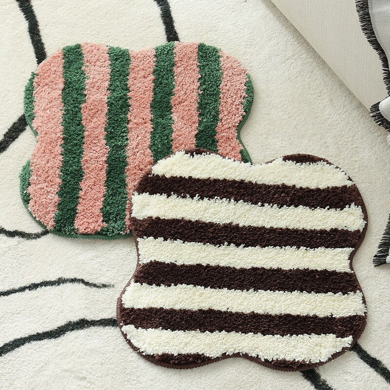 Tufted Striped Chair Cushion