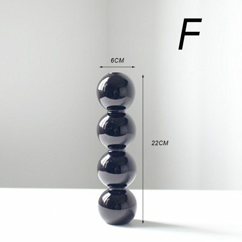 Black Sculptural Glass Vase