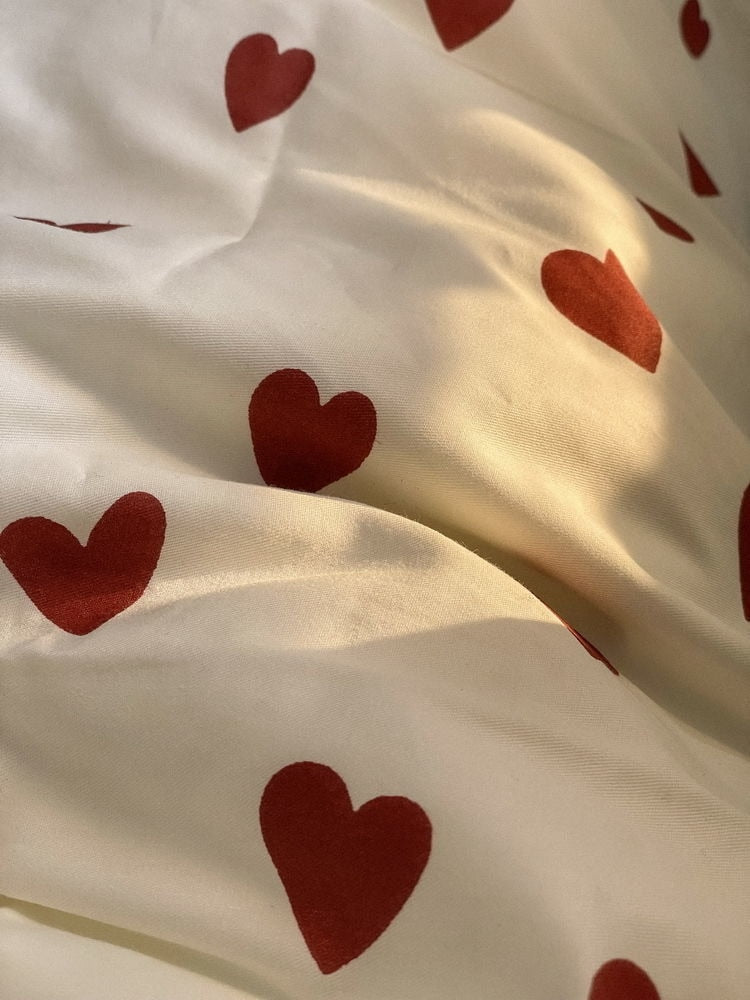 Vintage Little Red Heart Sheet Set