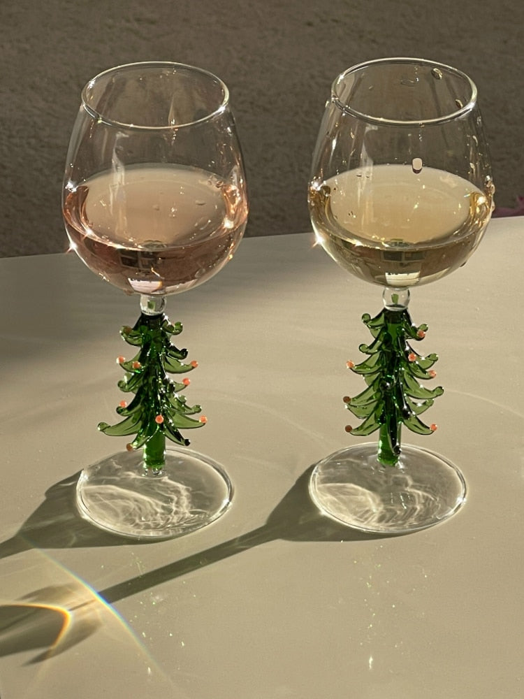 Holiday Wine Glass