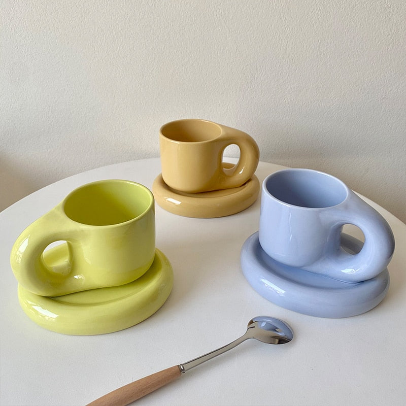 Bubble Ceramic Mug - Spring Colors