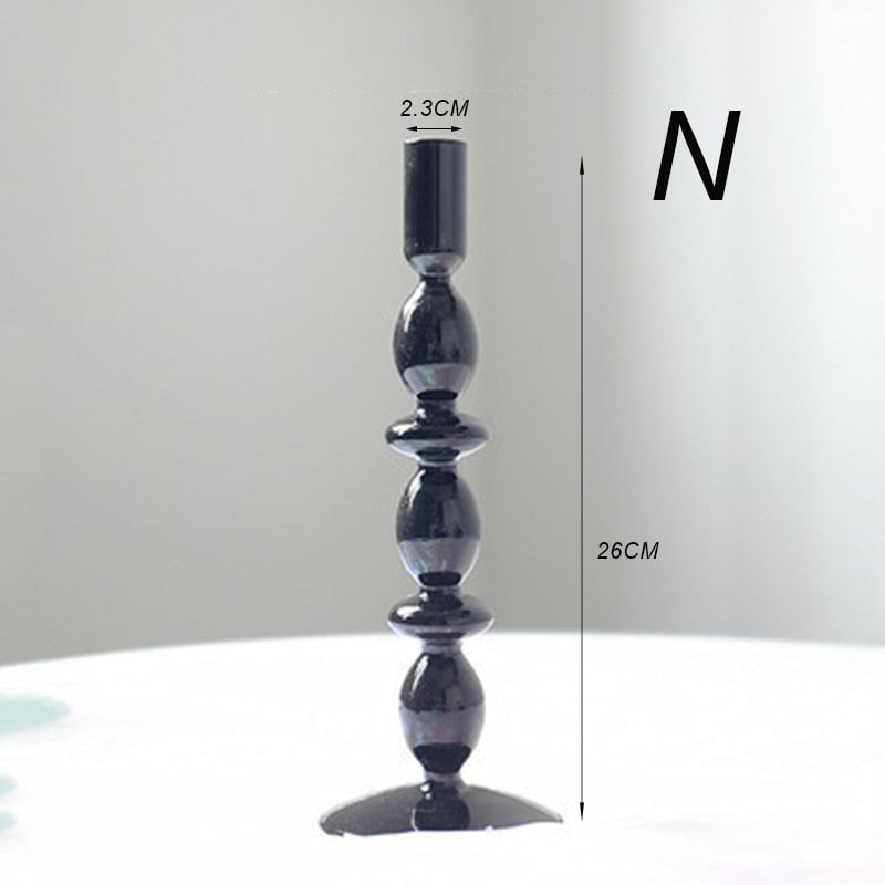 Black Sculptural Glass Vase