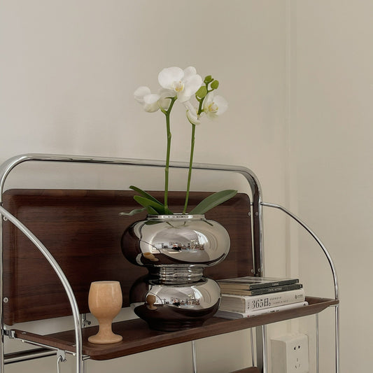 Silver Plated Doughnut Vase