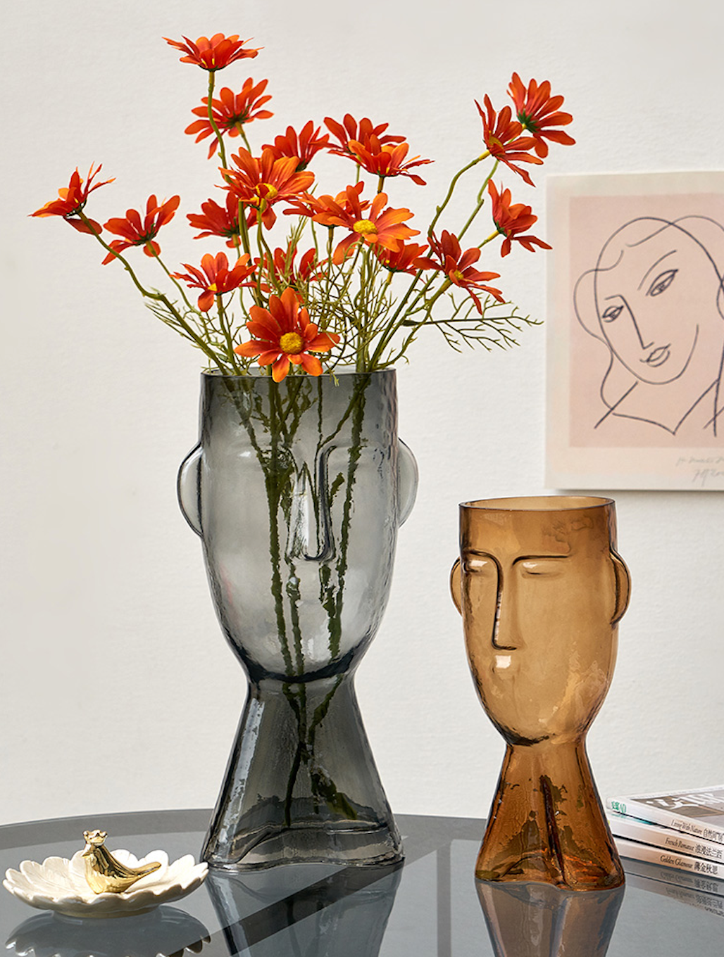 Glass Face Vase