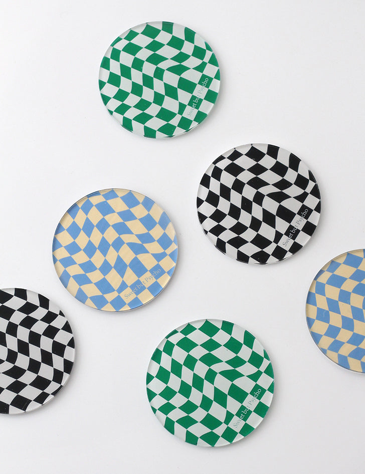 Checkered Acrylic Coaster