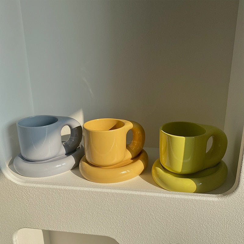 Bubble Ceramic Mug - Spring Colors