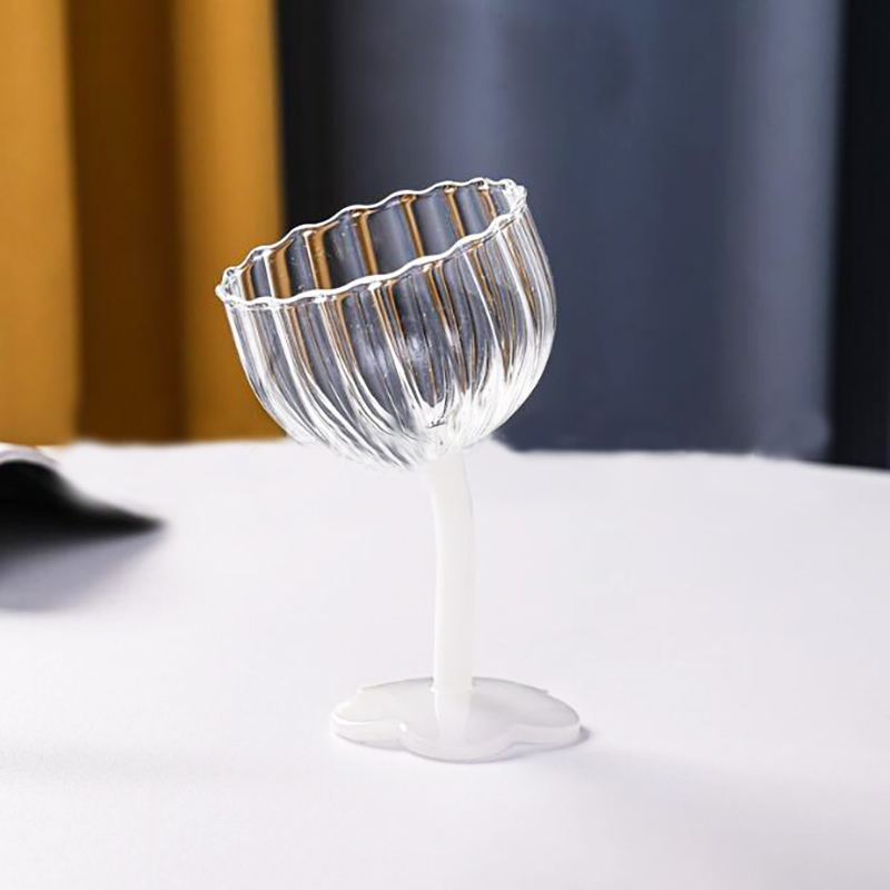 Crooked Flower Wine Glass