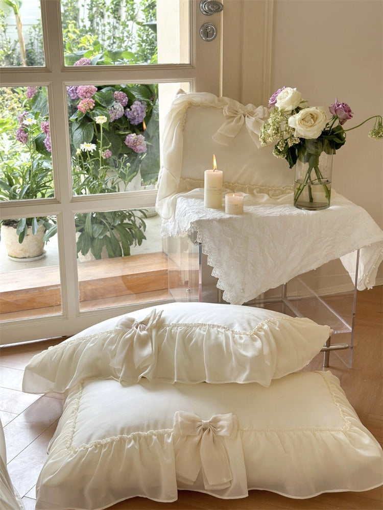 Ribbon Bow Airy Lace Bedding Bundle