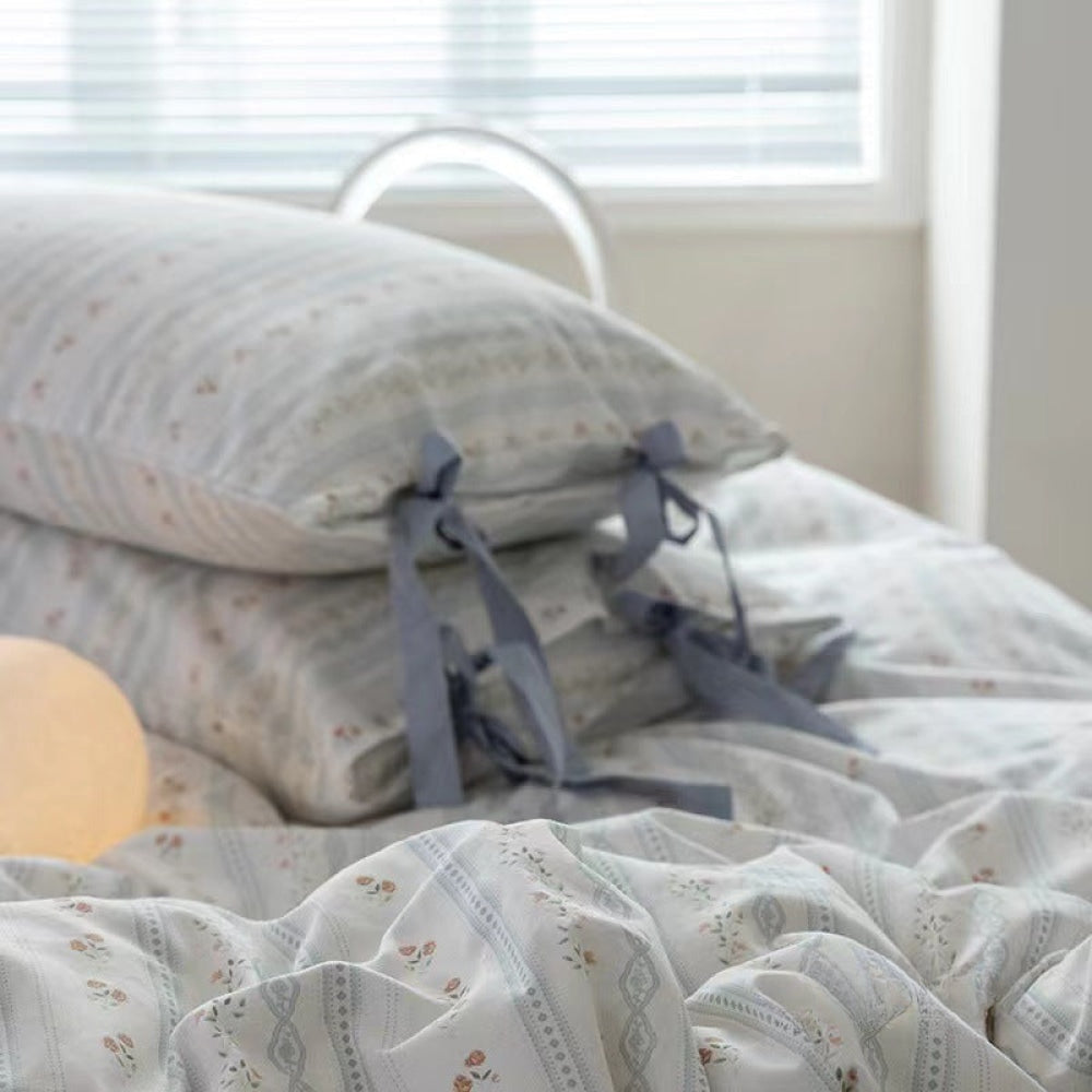 Soft Blue Ribbon Bedding Bundle