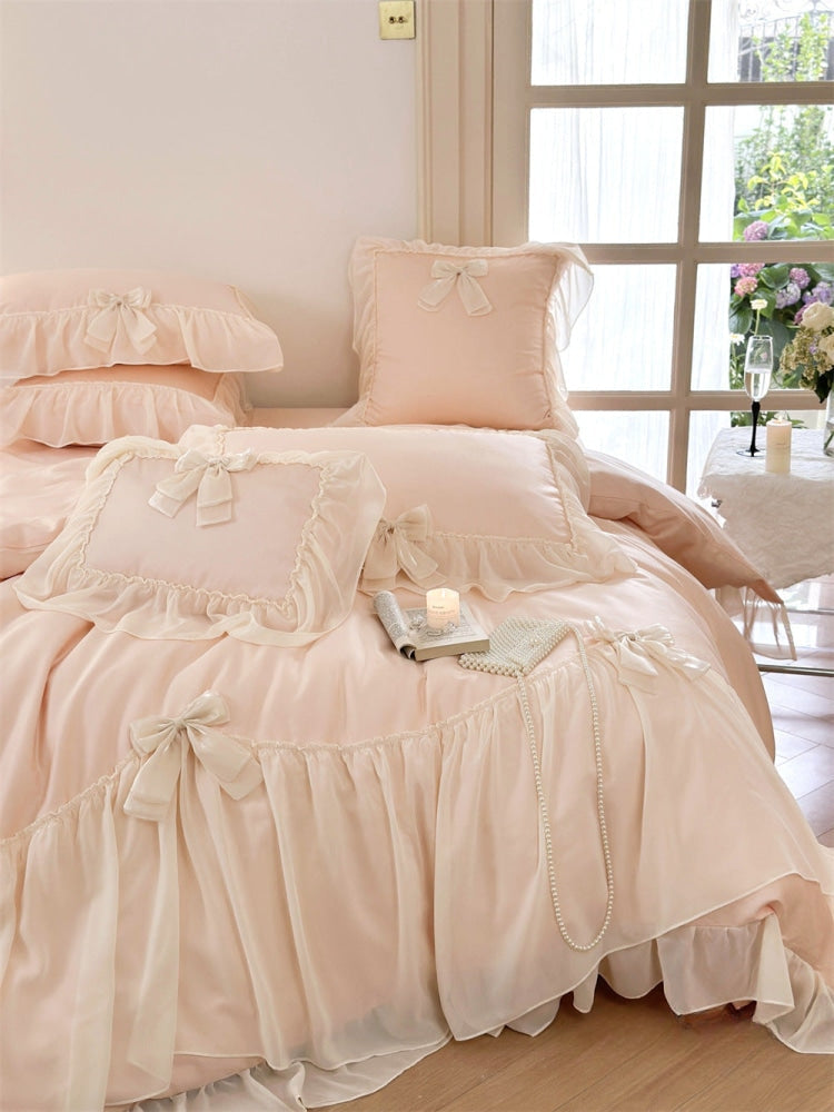 Ribbon Bow Airy Lace Bedding Bundle