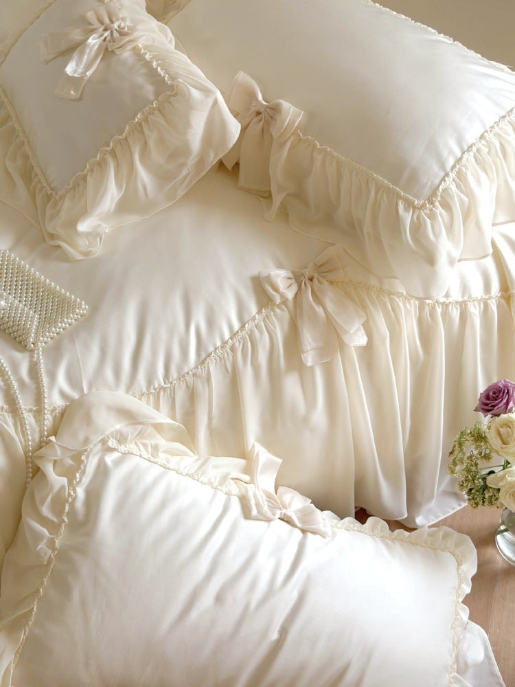 Ribbon Bow Airy Lace Bedding Bundle