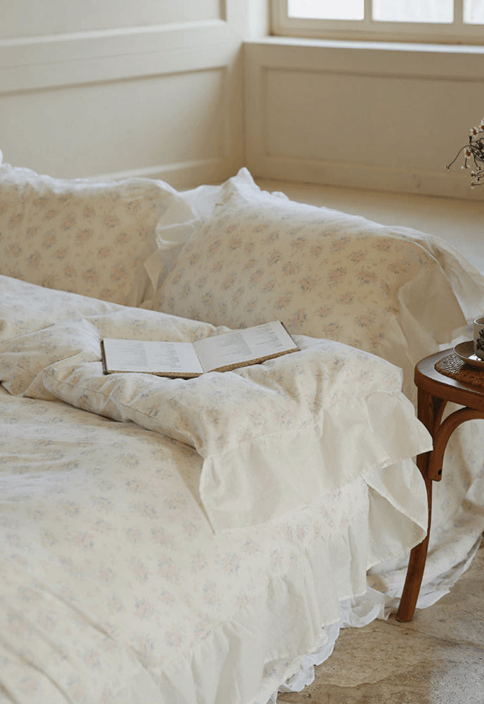 Soft Floral Ruffle Lace Bedding Bundle