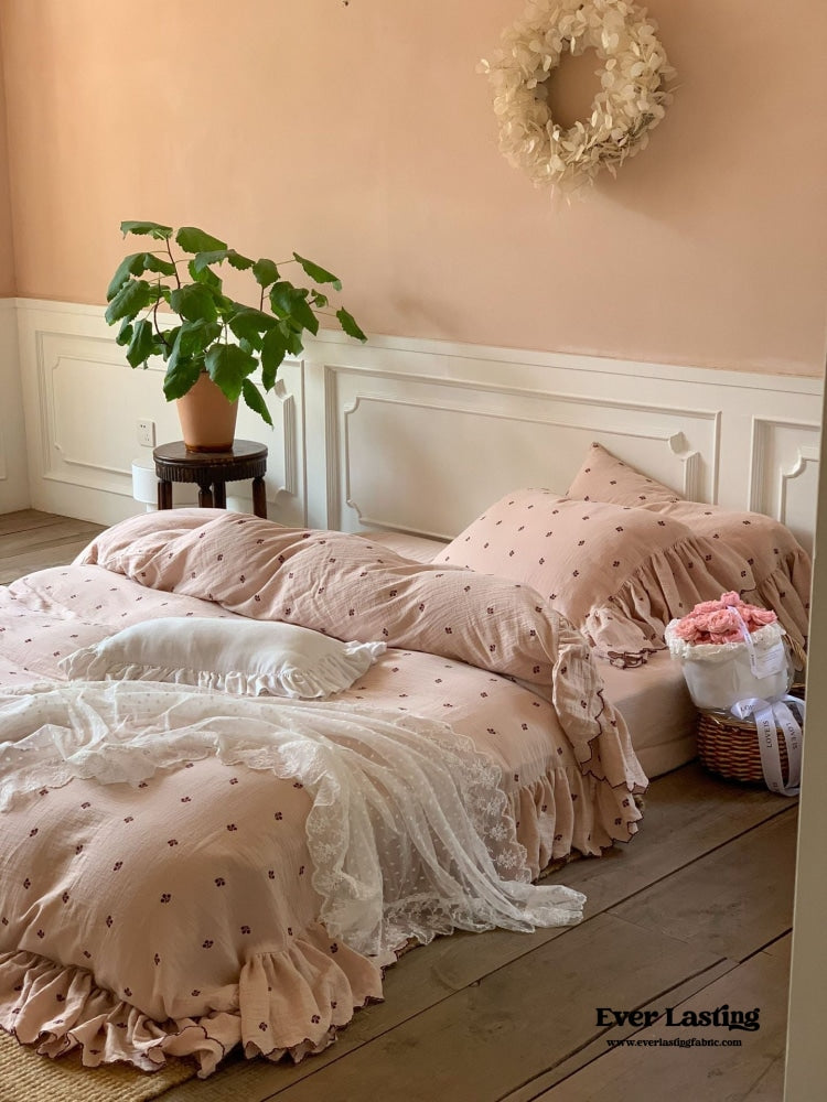 Cottage Pink Ruffle Bedding Bundle