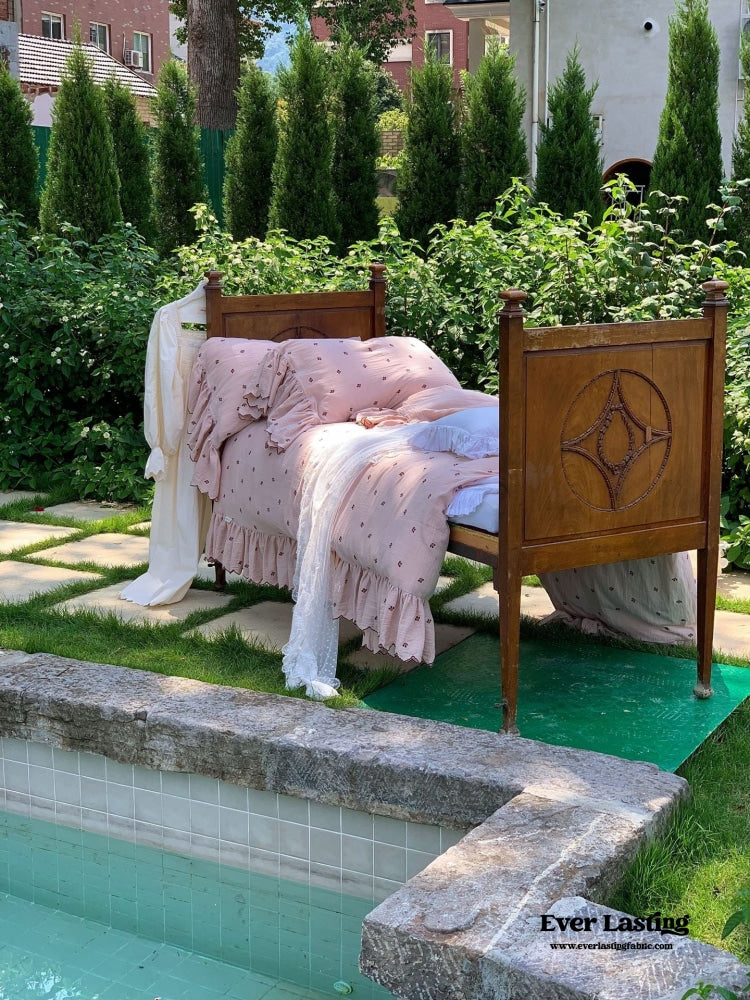 Cottage Pink Ruffle Bedding Set