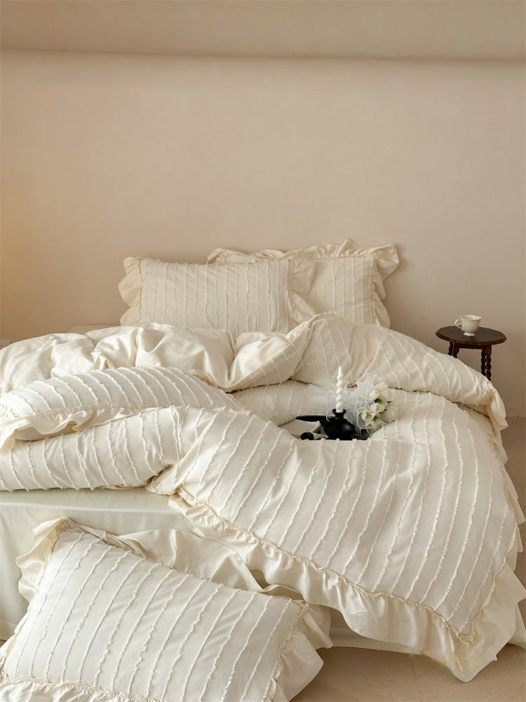 Sweet Ruffle Jacquard Bedding Bundle