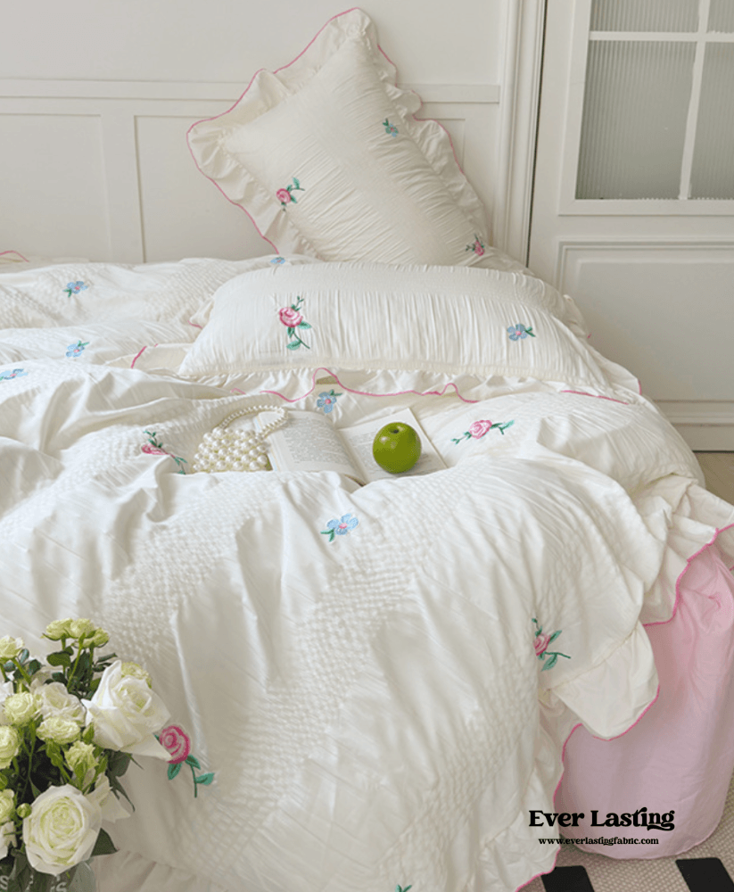 Dreamy Embroidered Ruffle Bedding Bundle