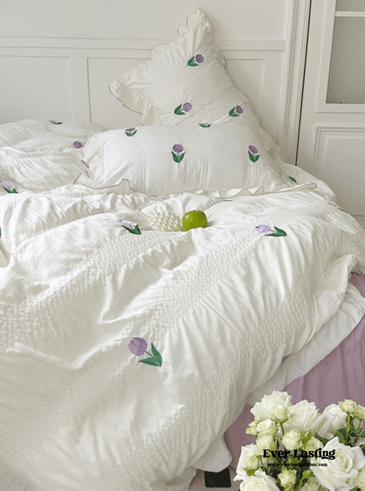 Dreamy Embroidered Ruffle Bedding Bundle