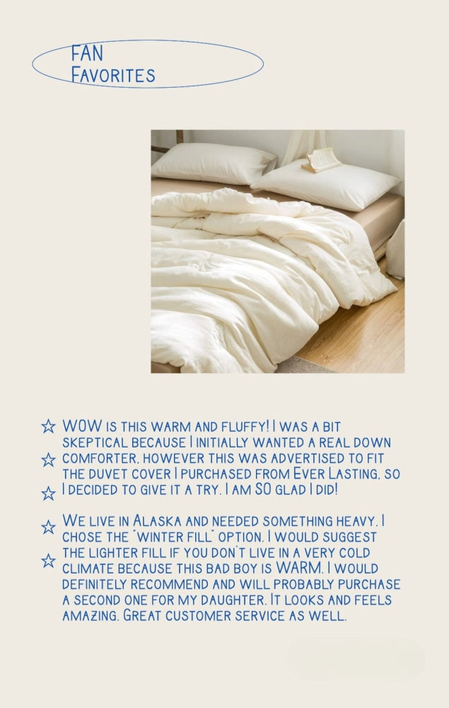 Plant Based Duvet Insert Comforter