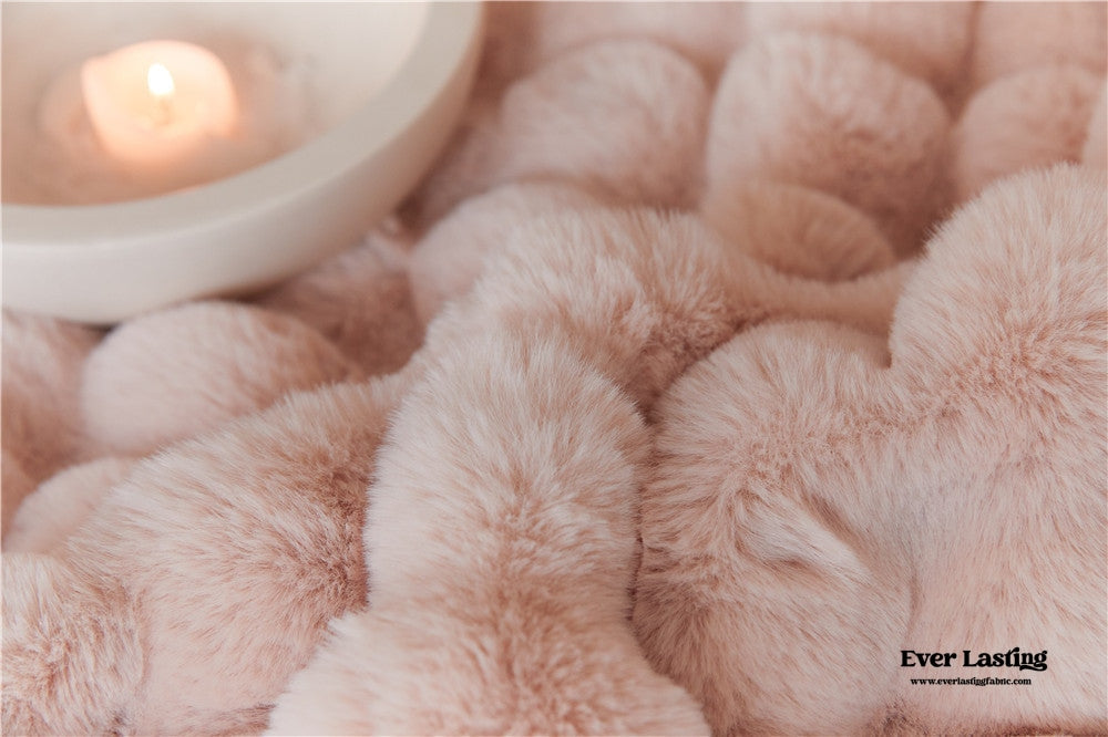 Fluffy Plush Throw Blanket / Beige