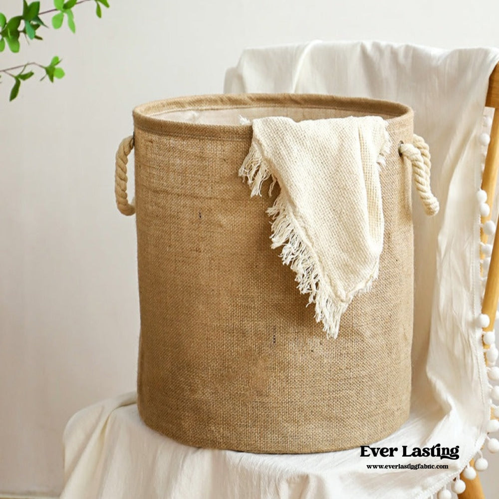 Foldable Waterproof Linen Laundry Basket